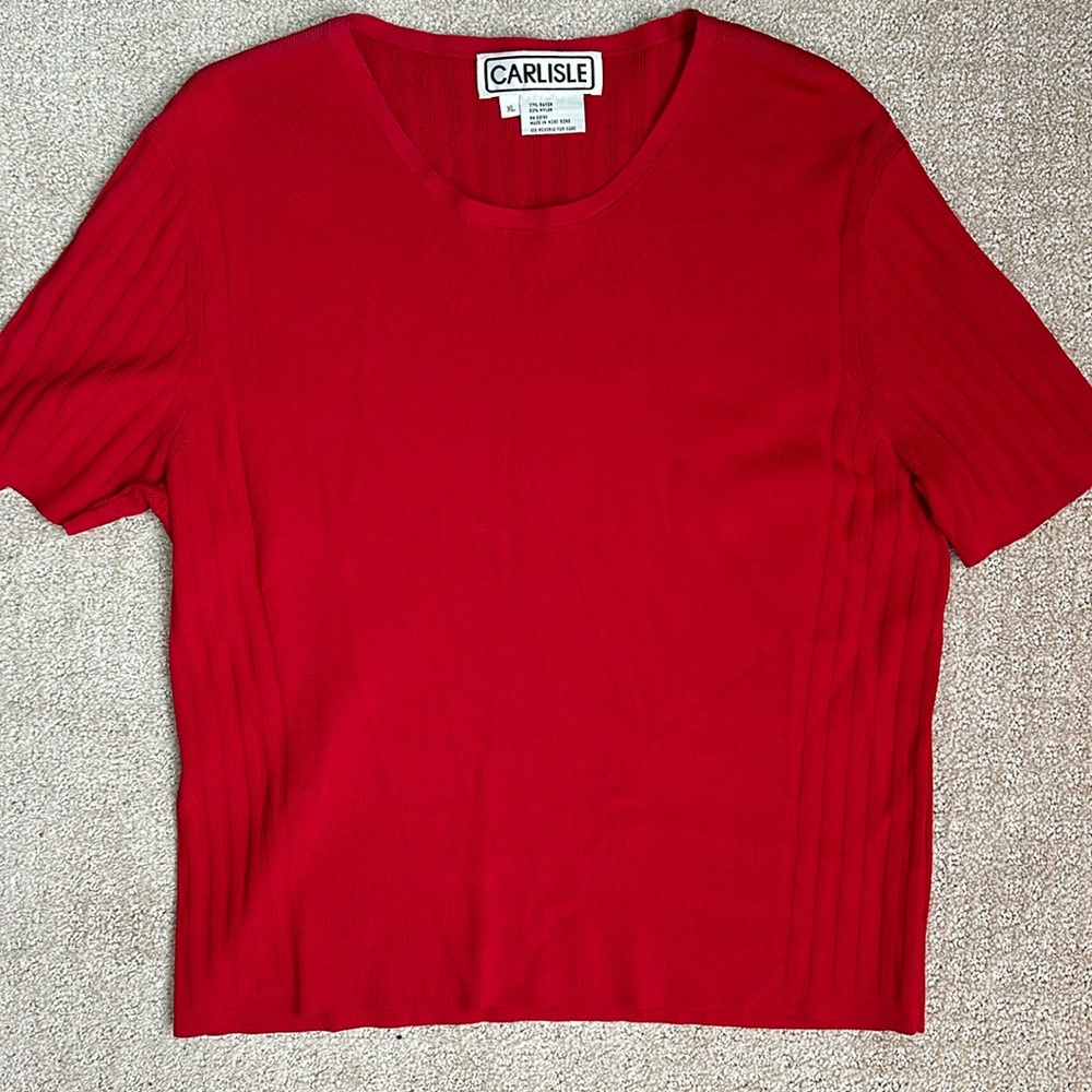 Red Carlisle Top
